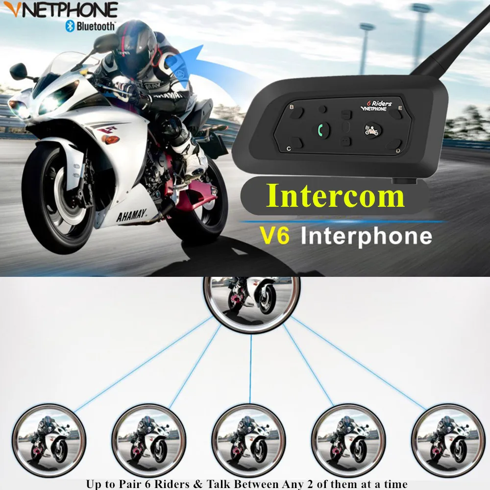 2 шт. мотоциклетные интеркомы беспроводной 1200 м Hemet Bluetooth гарнитура водопроводная интеркомуникатор интерком для шести Ridars gps