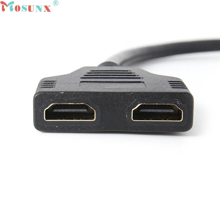 Mosunx заводская цена HDMI 1 до 2 Сплит двойной адаптер сигнала конвертировать кабель