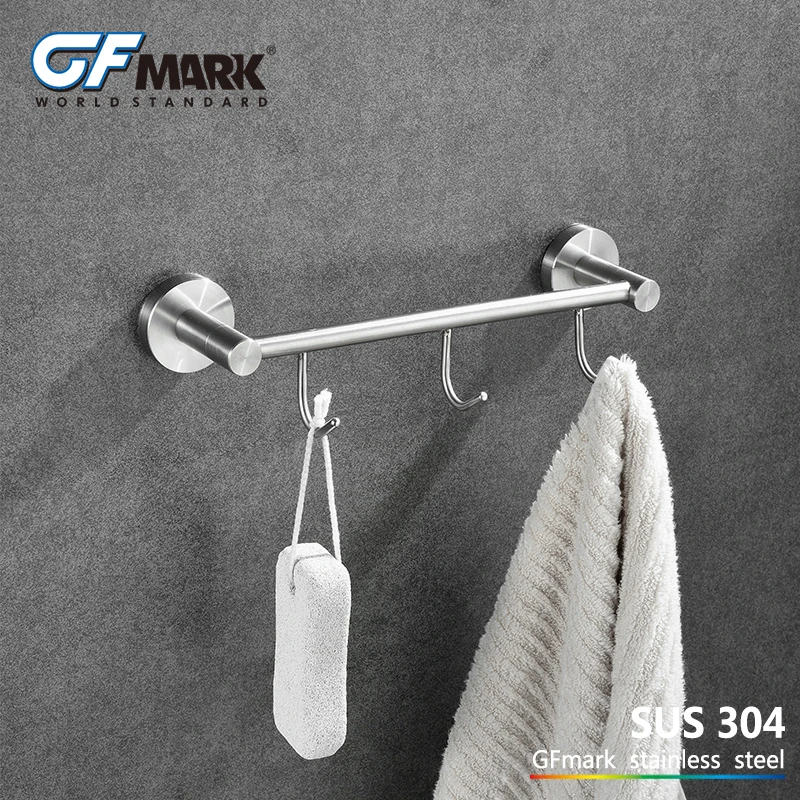 

Настенный крючок GFmark SUS304, аксессуары для ванной комнаты из нержавеющей стали, держатель для пальто и шляпы, вешалка для полотенец, крючки дл...