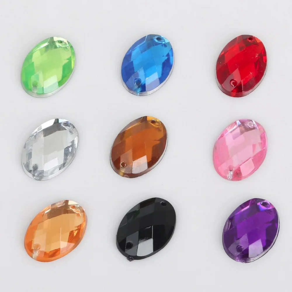 Акриловые бусины с двойным отверстием стразы для пришивания на одежду ювелирных
