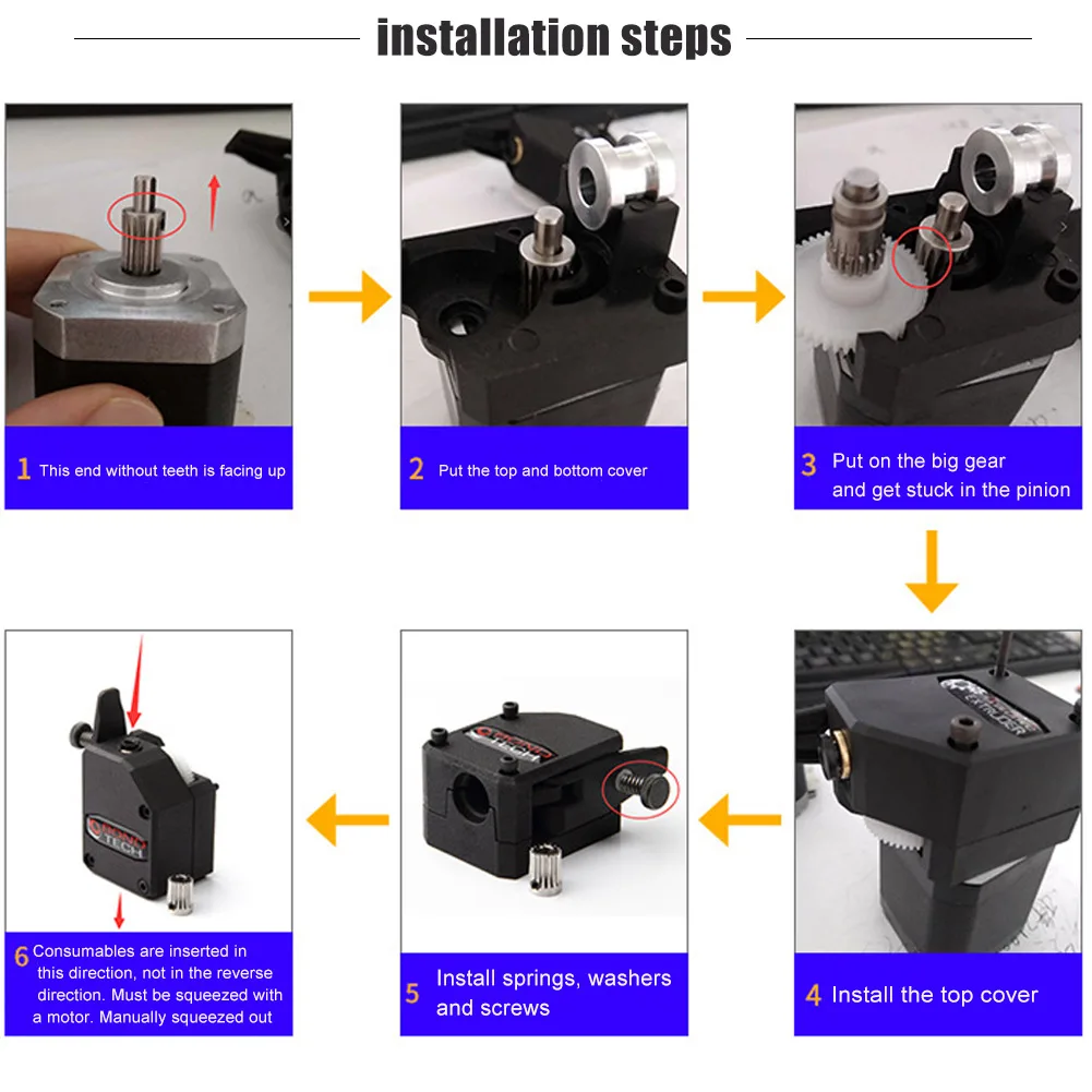 Etmakit Dual Drive BMG Extruder Cloned High Performance Accessories Parts for 3D Printer HSJ-19 | Компьютеры и офис