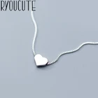 RYOUCUTE 100% настоящие ювелирные изделия чистого серебра винтажные корейские длинные ожерелья с любовным сердцем для женщин Свадебные колье