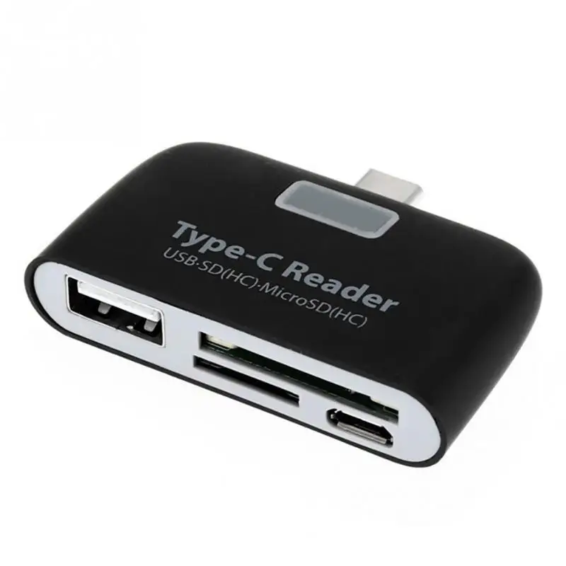 4 в 1 ABS USB 3,1 type C USB-C TF Micro SD OTG кард-ридер для Macbook Phone Tablet