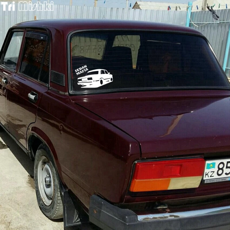 Tri Mishki HZX006 12.7*20cm sedan mafia for vaz lada 2107 car sticker auto vinyl decal reflective |