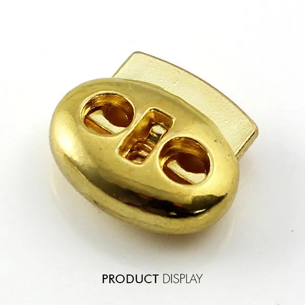10 шт. в упаковке блокировка шнура тумблер Bean золотой тон размер: 18 мм * 15 5