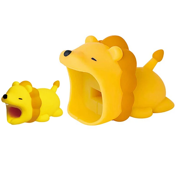 Дропшиппинг большой кабель Chompers 1 шт. телефон укус аксессуар животное кабель протектор для Iphone кабель собака укус Тигр Панда акула - Цвет: Белый