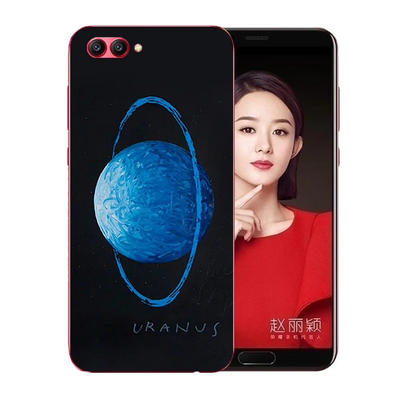 Тонкие Чехлы для huawei Honor V10 с рисунком космоса Луны 5 99 дюйма View 10 прозрачный