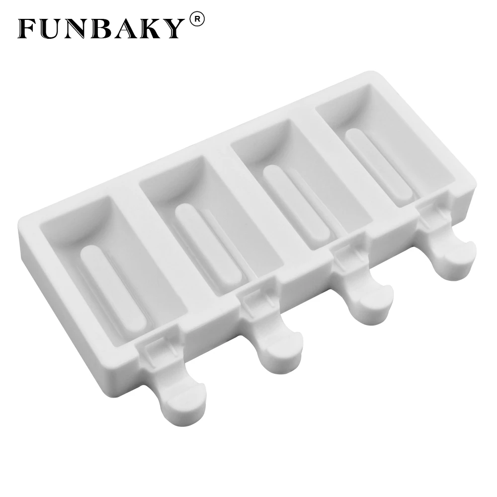 FUNBAKY 4 полостная силиконовая форма для мороженого Форма фруктового льда с