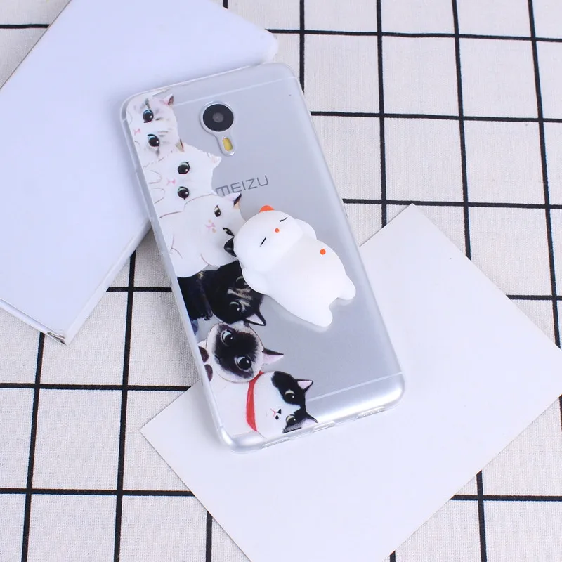 TPU чехол для Meizu M5S M3 Note M5 3D милый мягкий силиконовый телефона Fundas | Мобильные