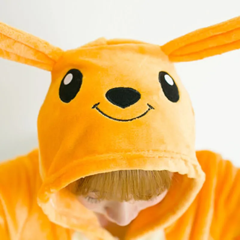 Unisex Adult Pajamas Plush One Piece Kangaroo Animal Costume Homewear | Женская одежда