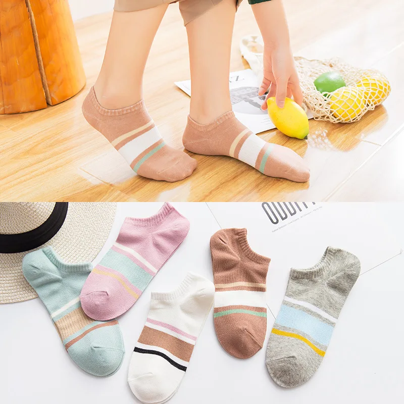 Новые летние Calcetines новый шаблон Весна женские хлопковые носки короткие для