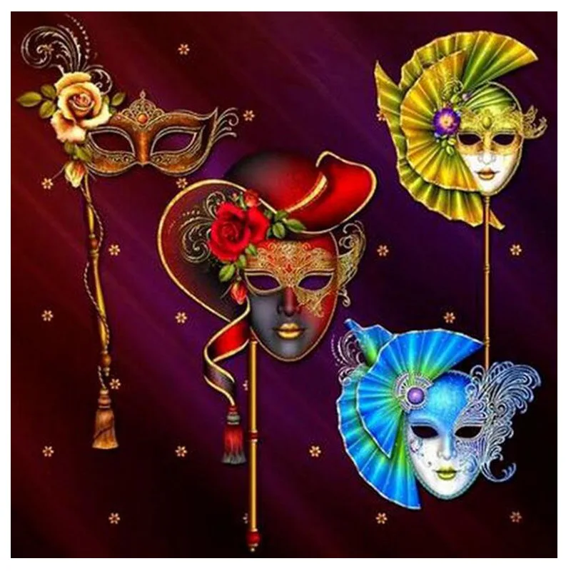 

5D DIY Diamond Painting Full Square Drill "Beautiful Sexy masks" 3D Embroidery Cross Stitch Mosaic Home Decor Z1086