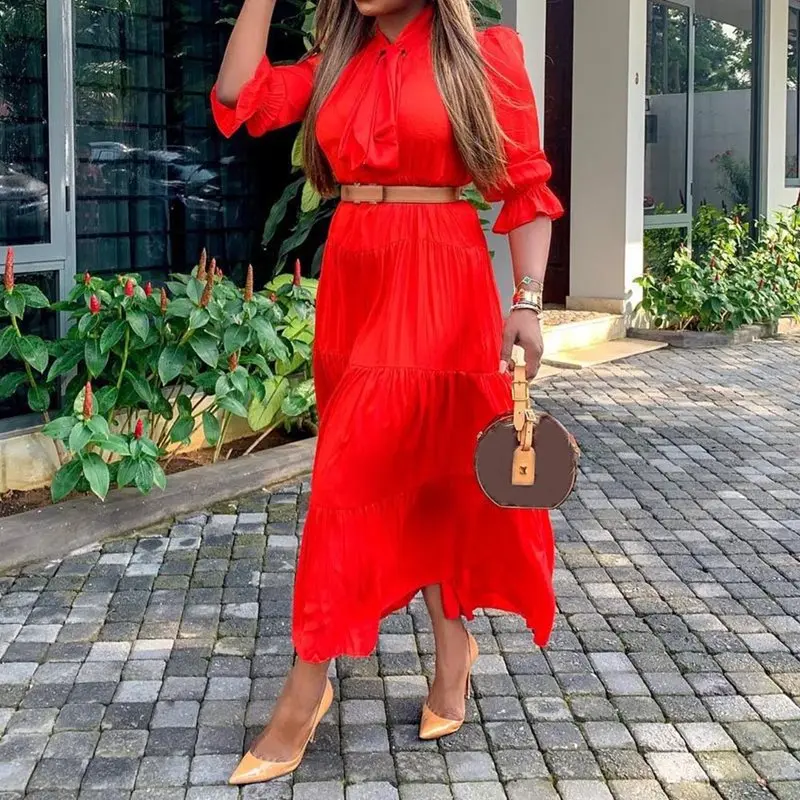 Летние милые элегантные вечерние платья больших размеров повседневные женские