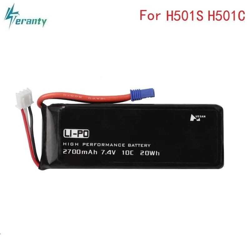 Оригинальный аккумулятор для Hubson H501W H501S H501C 7 4 В 2700 мАч lipo 10C 20WH радиоуправляемого