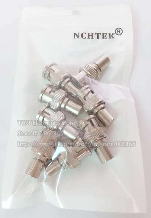 NCHTEK BNC штекер Терминатор прерывания 50OHM 50ohm RF адаптер мужской 50 Ohm разъем 8 шт