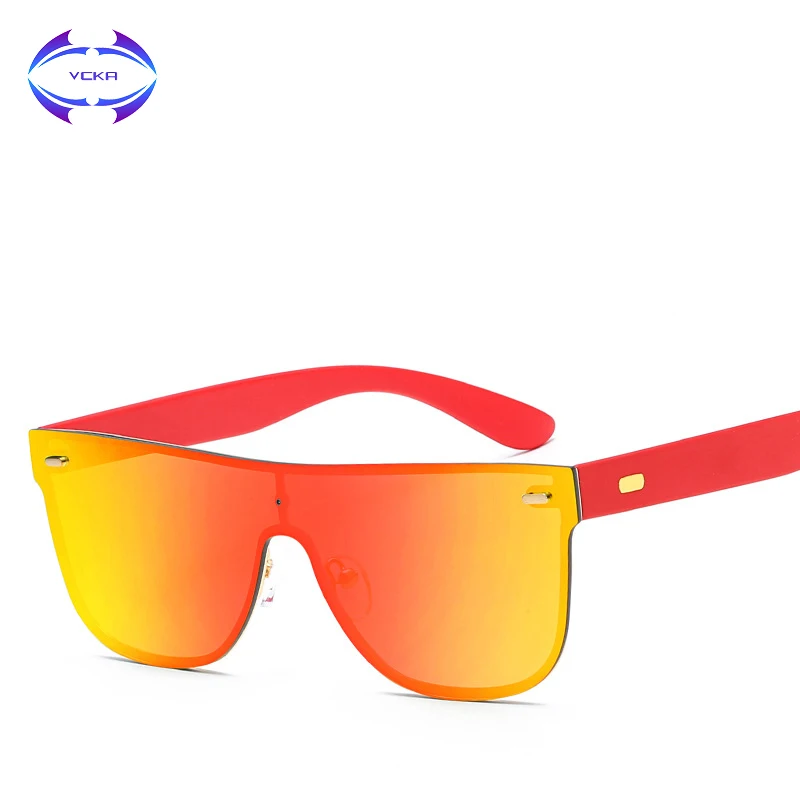 Женские солнцезащитные очки VCKA летние квадратные без оправы с линзами из сплава