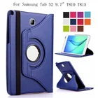 Умный чехол с поворотом на 360 градусов для Samsung Galaxy Tab S2 9. 0 T810T815, Coque Funda, флип-чехол из искусственной кожи с подставкой для планшета
