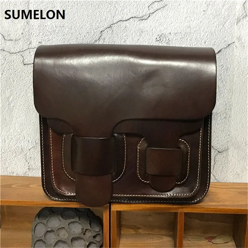 Мужские сумки из 100% натуральной кожи винтажные кожаные ручной работы Креативные