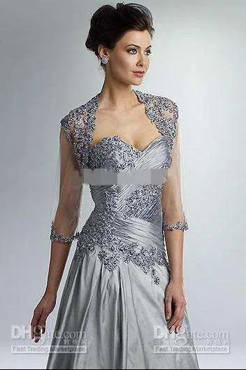 

Custom Made 2017 Ceremony Mother of the Bride Dresses For Weddings A line Taffeta 2014 Best Selling Dress With Jacket AB177