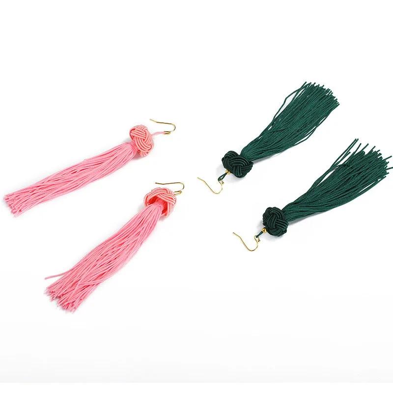 BGG Brand Fashion Long Tassel Earrings Women Jewelry Bohemian Bride Geometric Hollow Drop Earring Ladies Gift | Украшения и