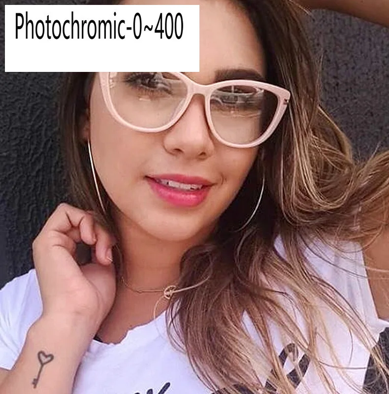 Солнцезащитные очки для мужчин и женщин фотохромные готовые при близорукости с