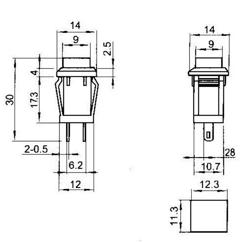 DS-431 переключатель без сброса квадратный Мгновенный переключатель NC DS-431 DS-429 самоблокирующийся кнопочный переключатель