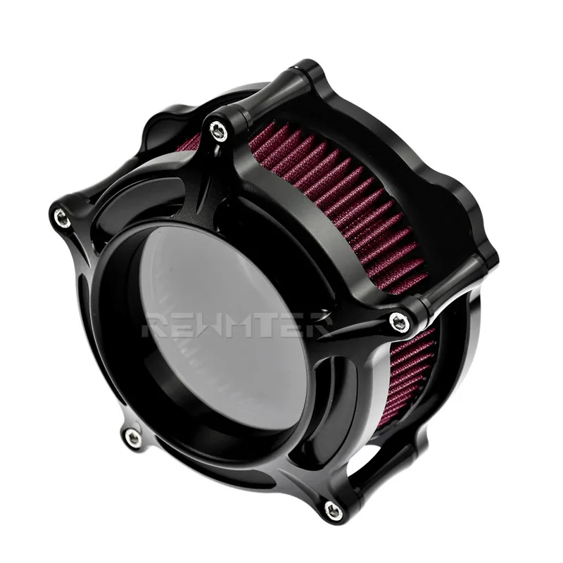 Motorcycle Black Red Air Cleaner Intake Filter Billet CNC Aluminum For Harley Sportster 883 1200 XL 1991-2018 2019 | Автомобили и