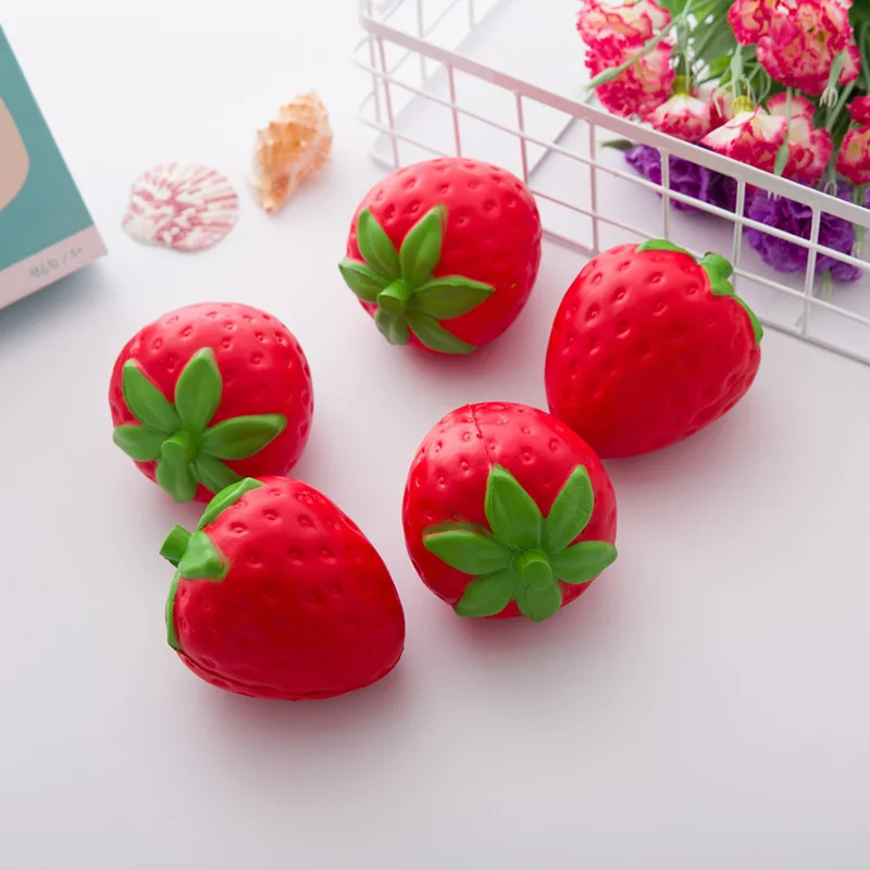 5 шт./лот Jumbo Fresh fruit Strawberry Squeeze toy медленно поднимающееся мороженое клубника