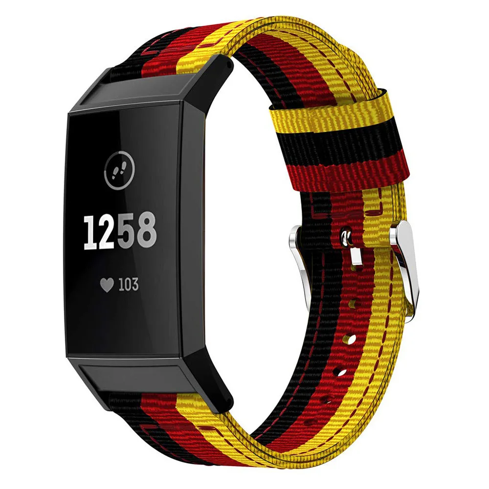 Сменный ремешок SPEDKOY для часов Fitbit Charge 3 тканый нейлоновый браслет