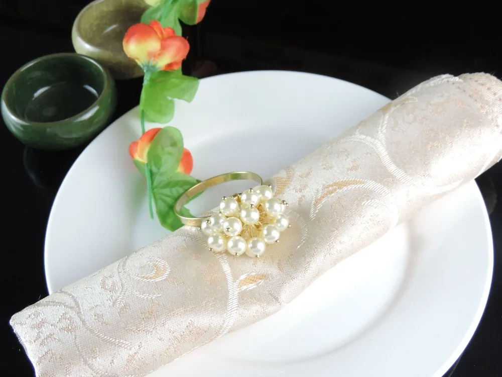 

12PCS metal alloy sun flower napkin ring napkin buckle wedding hotel rhinestone napkin ring mat towel ring