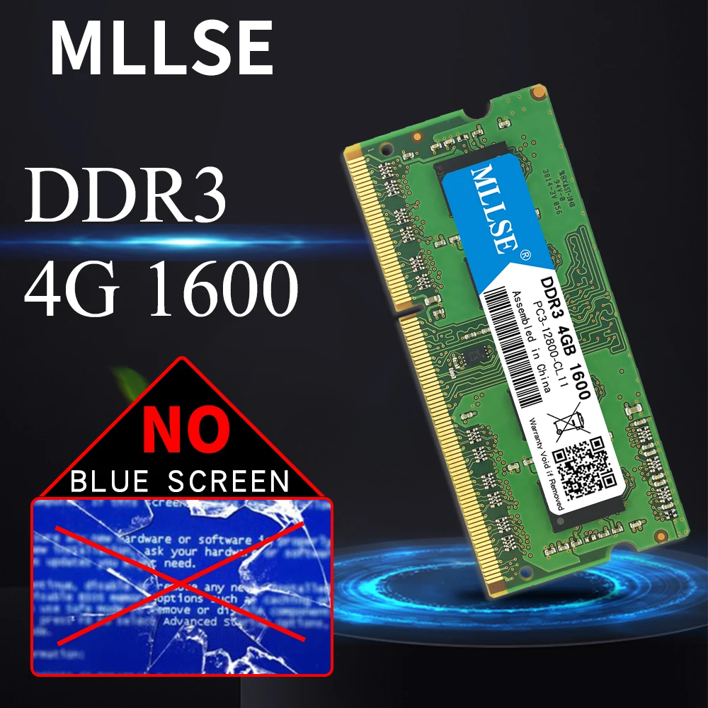 Mllse ноутбук Sodimm Ram DDR3 4GB 1600mhz 1 5 V память для ноутбука PC3 12800S 204pin без ECC RAM