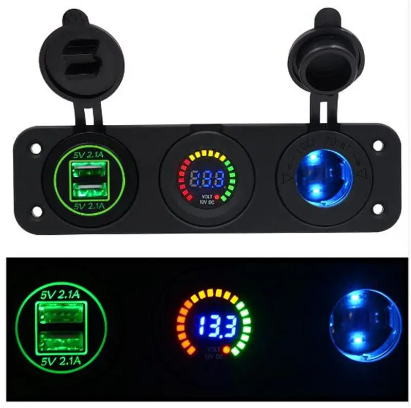 Автомобильное зарядное устройство вилка мотоцикла двойной USB адаптер 12 В/24 В