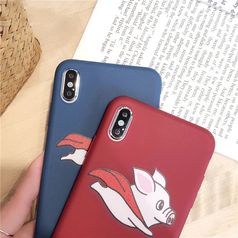 Прекрасный чехол для телефона с рисунком поросенка iphone XS XR X 7 6 S 8 Plus максимальный
