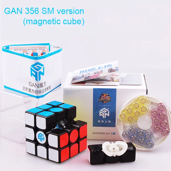 GAN356 воздушный SM 3x3x3 Магнитный куб Profissional 2x2 GAN249 V2M магниты быстрые магические кубики Cubo Magico, головоломка, куб, игрушки для детей - Цвет: GAN 356 SM