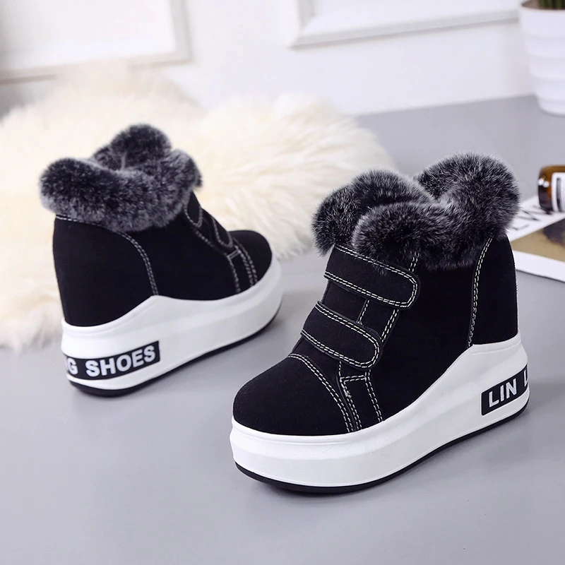 APHIXTA/зимние увеличивающие рост ботильоны для женщин на платформе и высоком