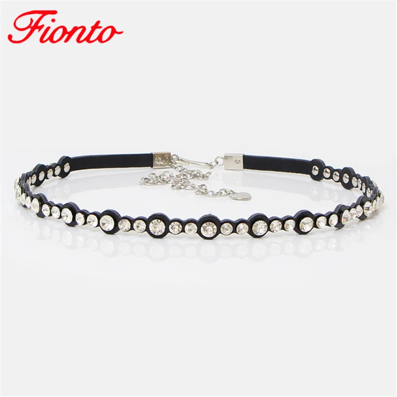 Модный поясной ремень женский пояс со стразами цепочка на талию корейский Дикий