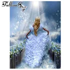 FULLCANG diy 5d Алмазная мозаика Фэнтези для свадебной церемонии, платье девушка картина 