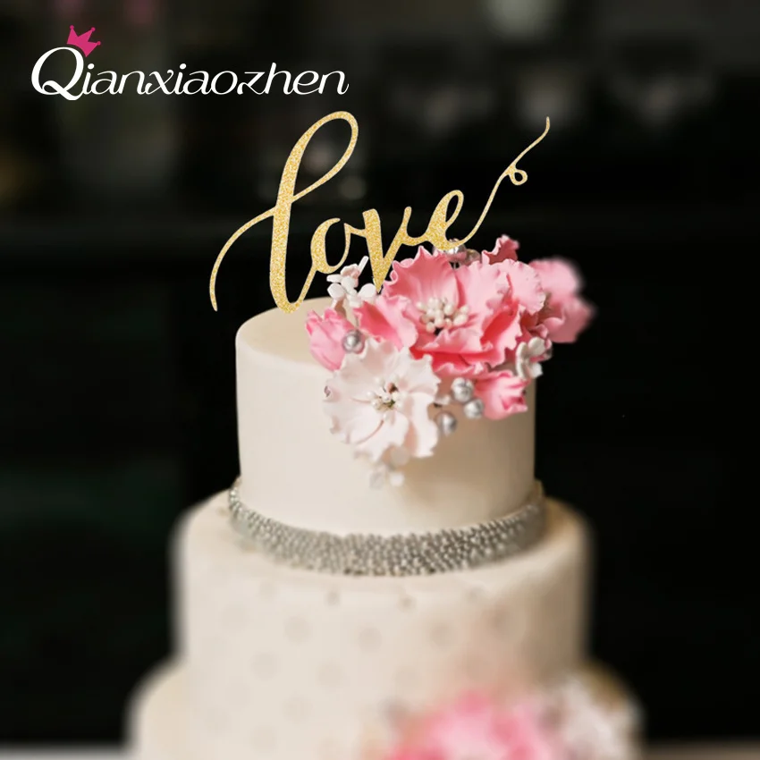 Qianxiaozhen Love Casamento свадебный торт Топпер Свадебные празднования украшения Topo De Bolo aniversариo стенд день