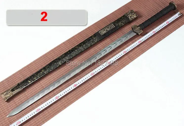 Резной марганца Сталь острые лезвия китайской династии Хань Полный Тан боевой