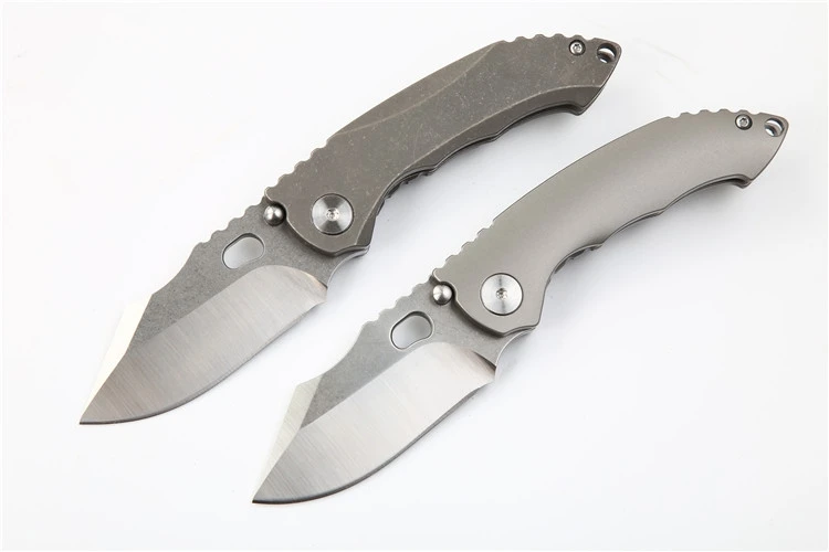 В наличии Флиппер складной нож Карманный подарочные ножи D2 лезвие Титан ручка