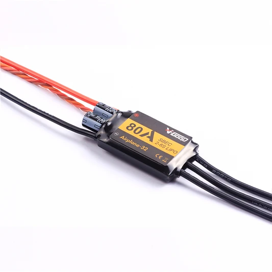 80A VGOOD бесщеточный ESC 6A/12A/20A/30/40A/60A/80A/100A/120A 2 с 32-бит с 1.5A SBEC для неизменяемой геометрией крыла RC самолет запасные части - Цвет: 80A