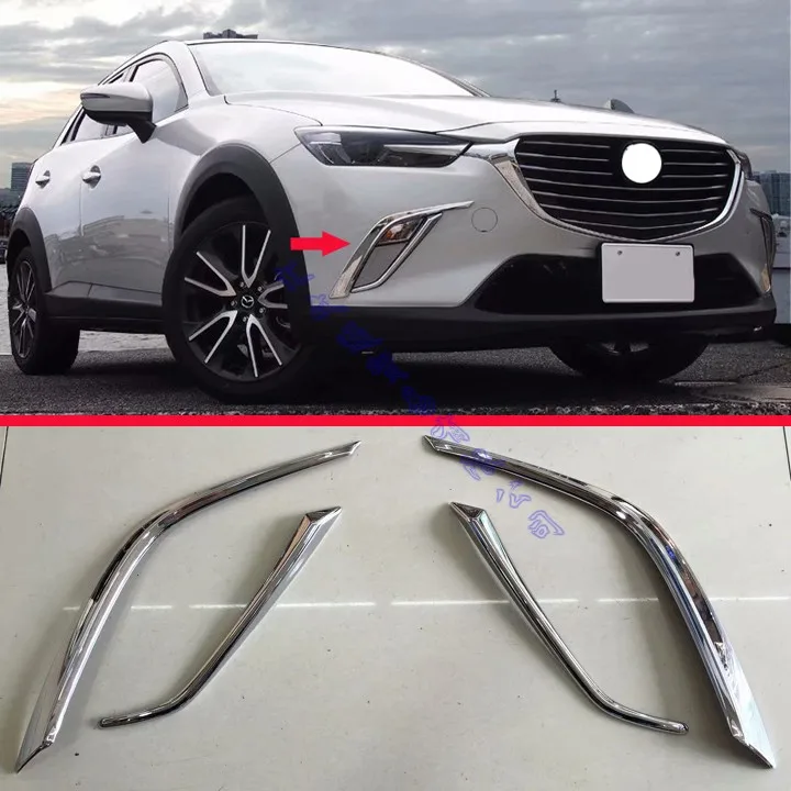 Для Mazda CX 3 2016 2017 2018 2019 ABS хромированный передние противотуманные фары светильник
