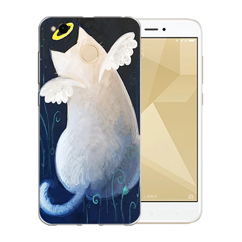 Soft TPU For Xiaomi Redmi 4X Phone Cases Luck Cat Pattern 5.0 inch 4 X Back Cover Silicon Matte Mobile Coque |