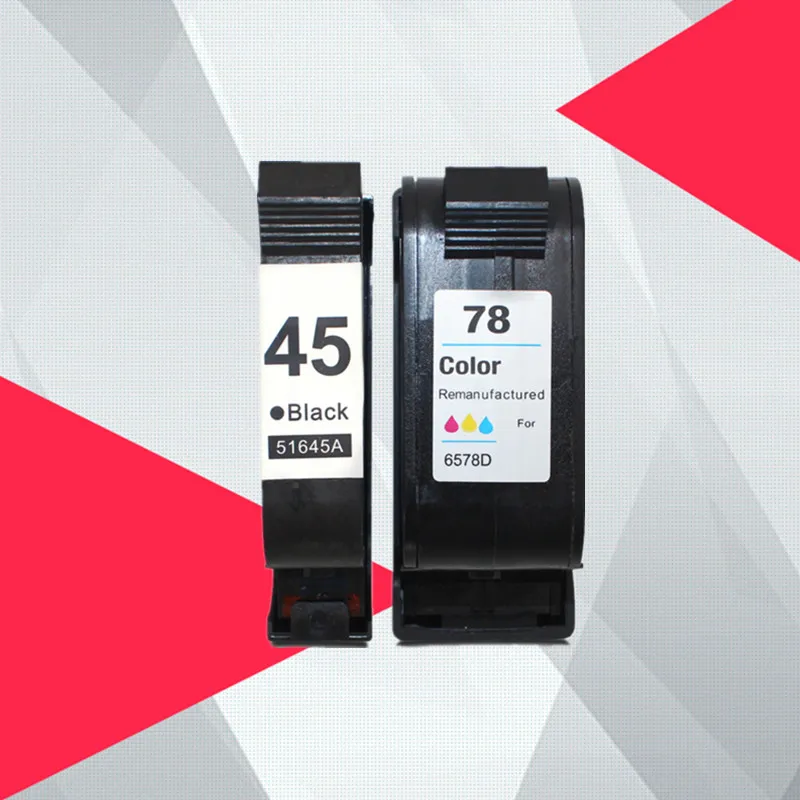 1BK 1COLOR Совместимые чернильные картриджи для hp 45 78 чернильных картриджей для hp deskjet 1220c 3820 3822 6122 6127 930c 932c 940c 950c принтеры для hp 45 для hp 78 - Цвет: 1BK 1COLOR