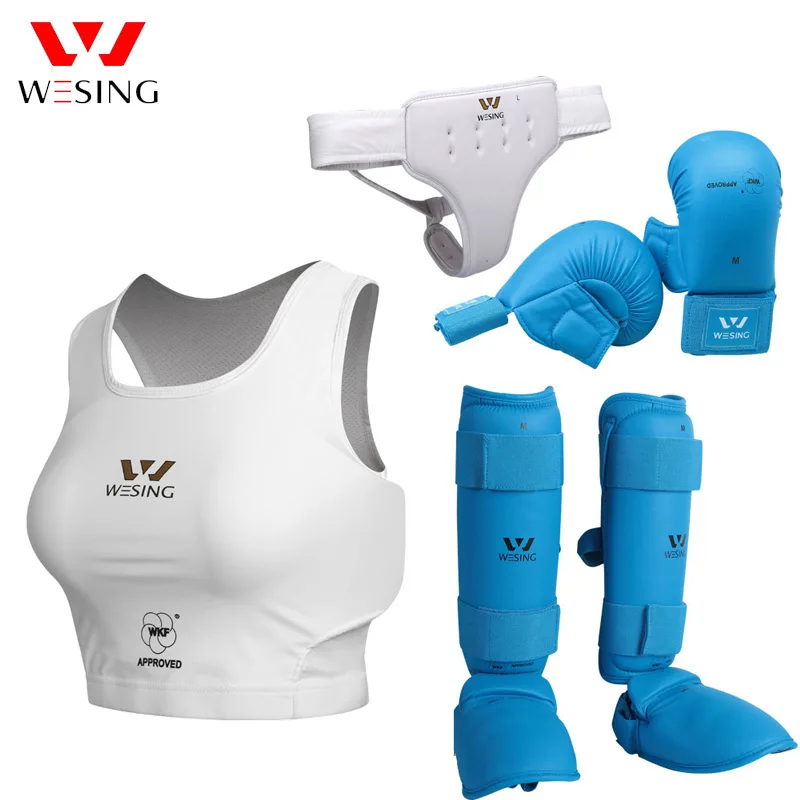 Защитный комплект шестеренок для тренировок vesing Karate перчатки WKF защиты груди
