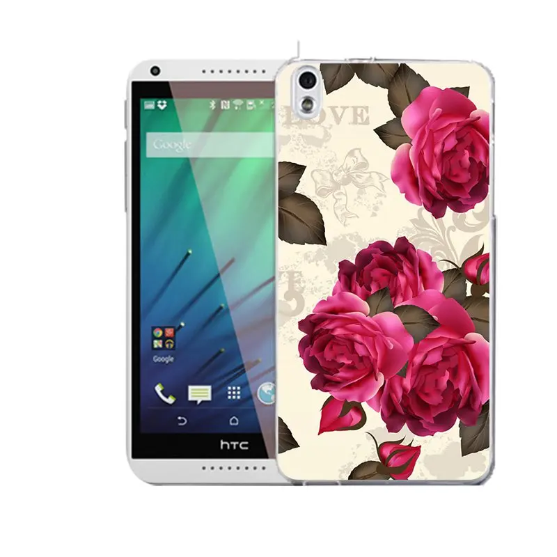 Qmswei ТПУ прозрачный чехол для телефона htc M8 Мягкие силиконовые красочные цветка