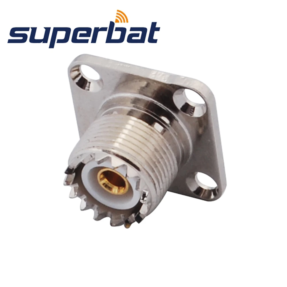 Superbat 10 шт. UHF 4 отверстия Панельное крепление Джек с припоем чашка RF коаксиальный