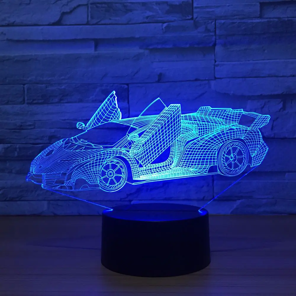 Спортивный автомобиль красочное зрение светодио дный стерео Светодиодная лампа