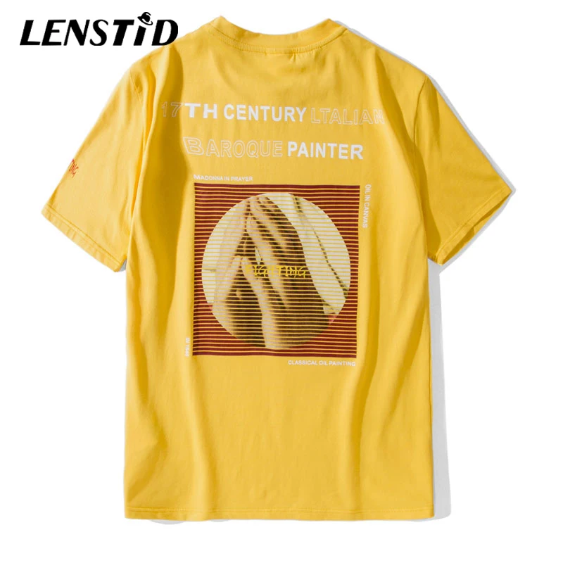 LENSTID футболки с изображением Мадонны в молитве забавная Дева Мария мужские