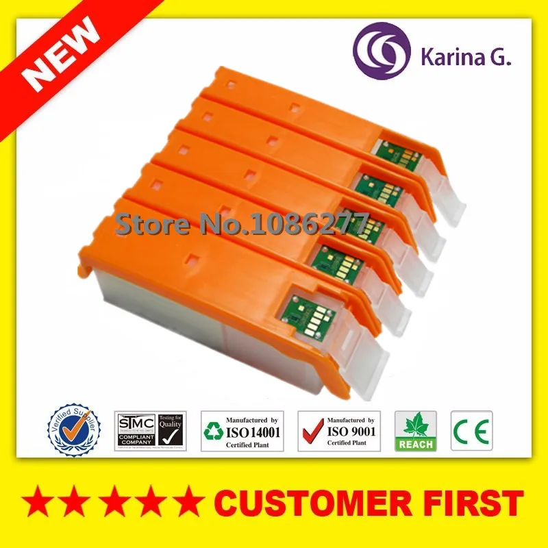 5 шт. многоразового использования для PGI-250 PGI250 CLI251 картридж Canon PIXMA IP7220 MG5420 NX922 с